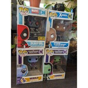 Marvel Funko Pop lot Gamora Nebula Storm Deadpool X-Men GOTG Box Damage OOB